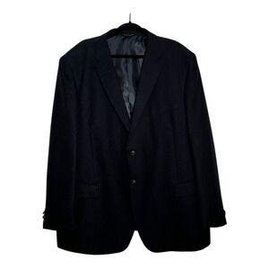 BOLZANO Mens Charles 2B Navy Blazer Jacket Superior 100‎ Polyester Size 52R